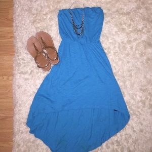 Strapless high/low dress