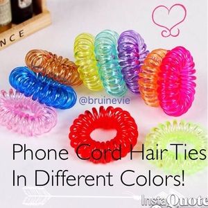Accessories Phone Cord Hair Ties In Different Colors Poshmark
