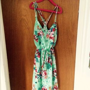 Beautiful Light Teal Summer Strappy dress
