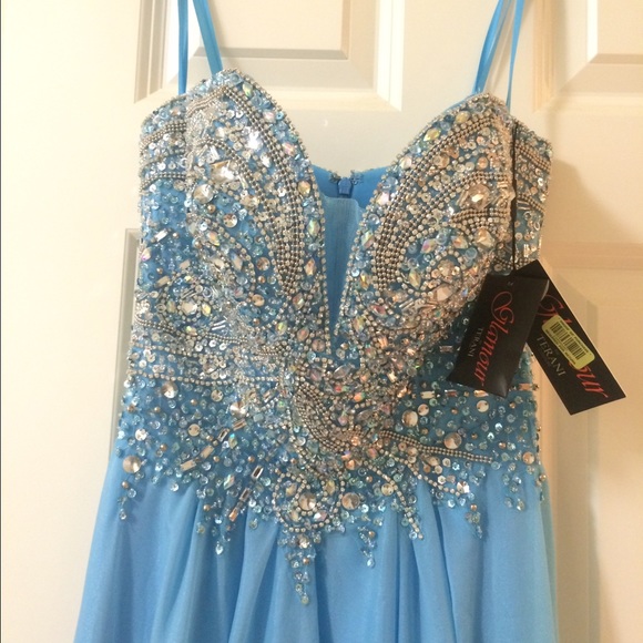 blue prom dress