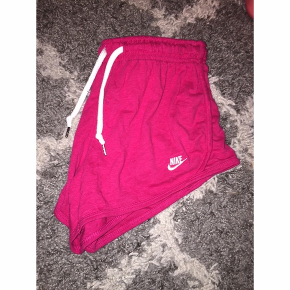 pink nike sweatshorts
