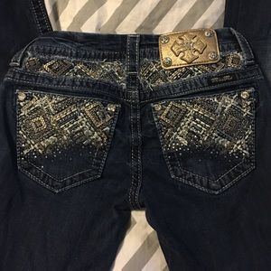 Miss me washed out dark boot cut jeans