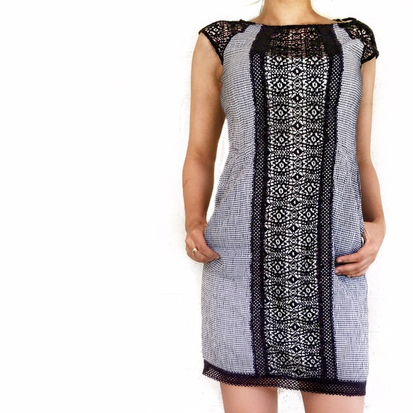 Anthropologie Dresses & Skirts - Anthropologie checkered lace dress