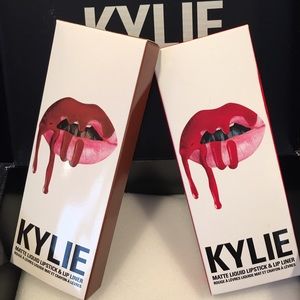 Kylie Dolce K & Mary Jo K matte lipsticks/liner.