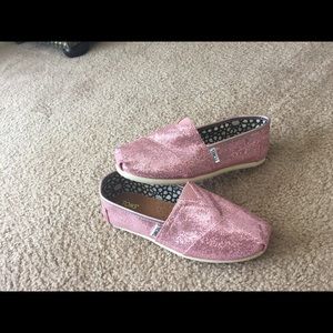 TOMS Pink glitter classics
