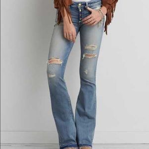 AEO Denim X boho artist flare Jean size 10 R