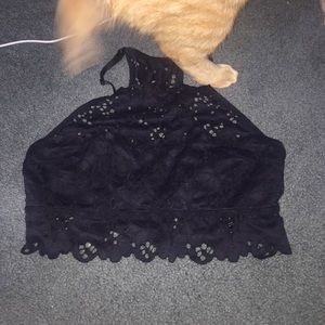 black bralette