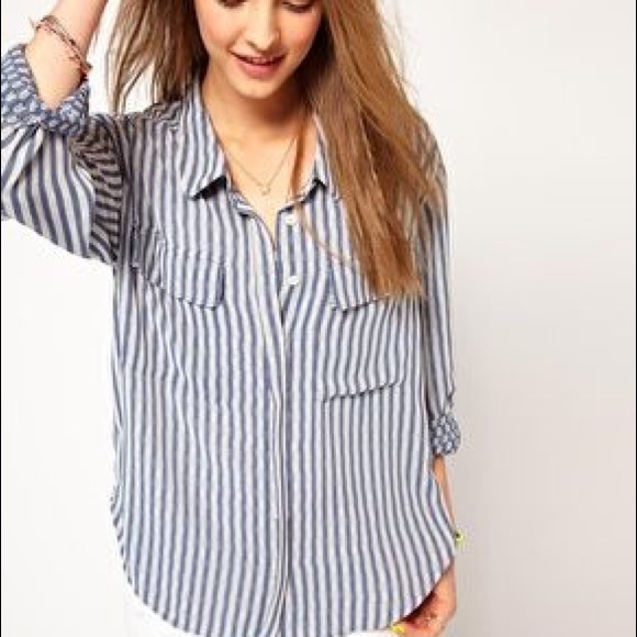 Maison Scotch Striped Button-down