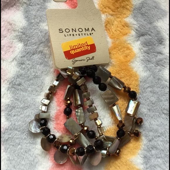 Sonoma Shell & Bead Bracelet Trio - NWT - Picture 2 of 4