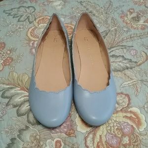 Light blue flats