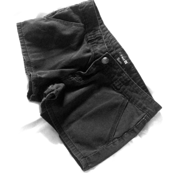 Black Cotton Shorts - Picture 1 of 2