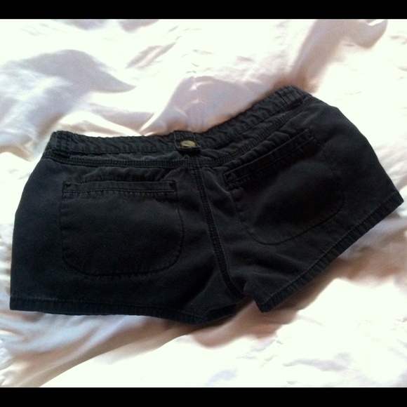 Black Cotton Shorts - Picture 2 of 2