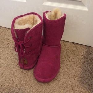 Pink bearpaw boots