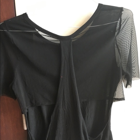 Open back top with mesh detail