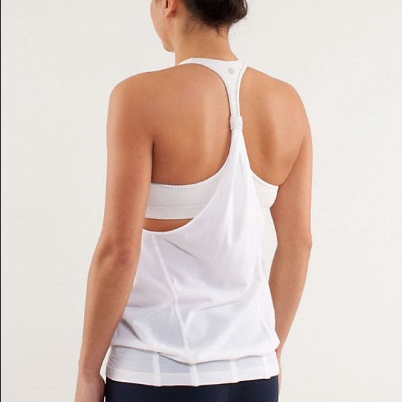 White lululemon live freely tank