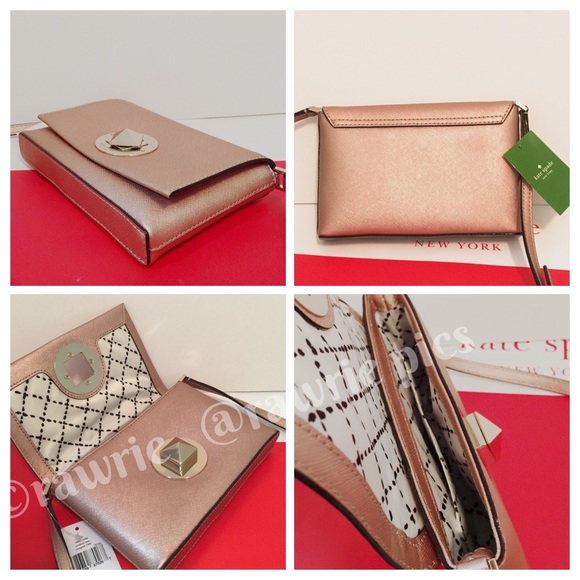 New Kate Spade rose gold leather shoulder bag - Picture 2 of 3