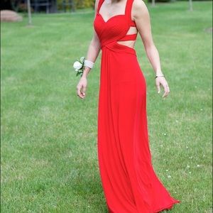 Formal red dress used once