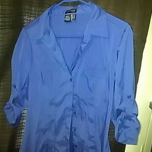 Cotton Express Missy blue shirt.