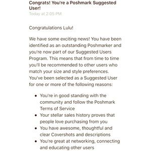 Poshmark Suggested User 🎀 4.12.16 🎀