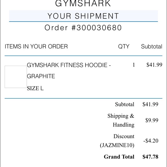 gymshark hoodie sizing
