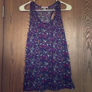 Floral razorback tank