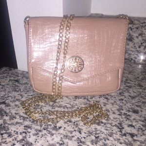 Nude mini cross body bag