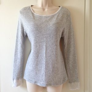 Gray Long Sleeve Sweater Style Top