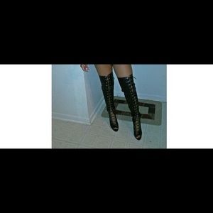 Thigh high heel boots