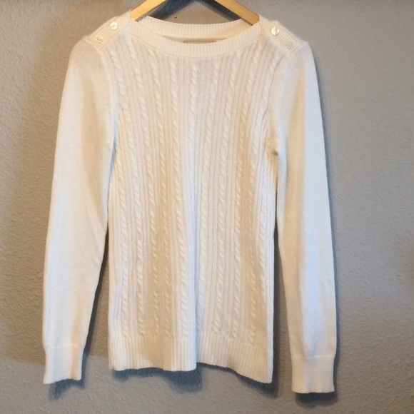Banana Republic cream cable sweater