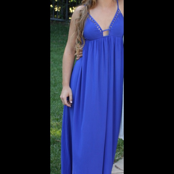 Lulus royal blue maxi dress