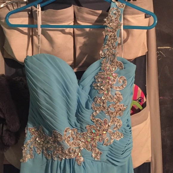 2015 aqua blue Prom dress - Picture 2 of 3