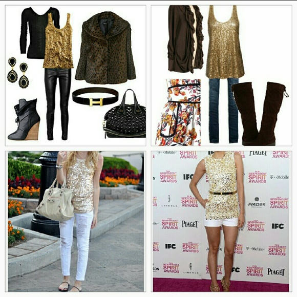 GOLD SEQUIN TOP - Picture 3 of 4