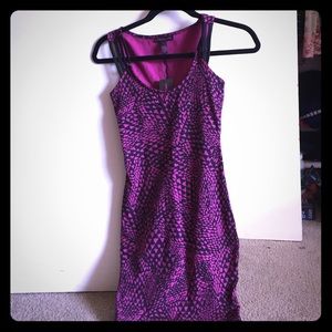 Purple cheetah-like print dress