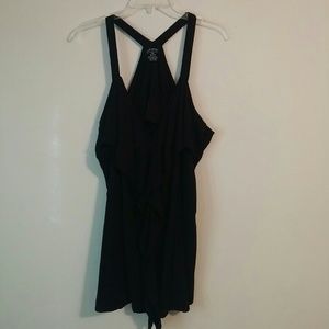 V-Neck Black Tank Top