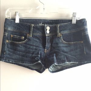 American Eagle Outfitters dark wash denim shorts