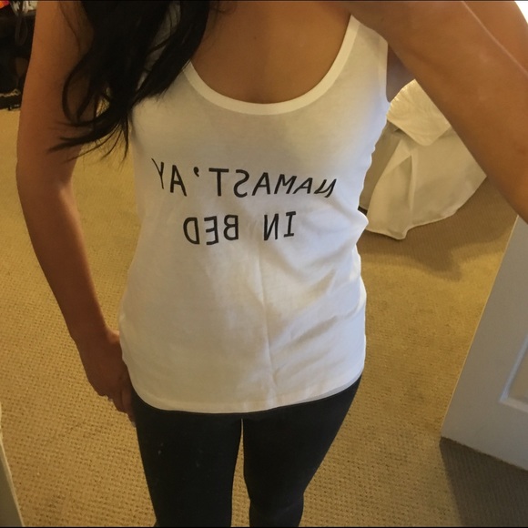 MOVING SALE! Namast'ay In Bed Tank - Picture 4 of 4