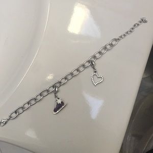 Swarovski charm bracelet with 2 charms