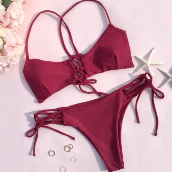 Lace up Bikini set