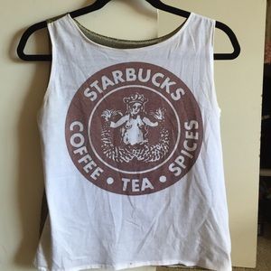 Starbucks tank top; ****not made by Starbucks