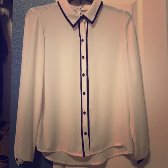 Black and white Button Up