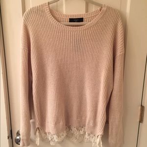 Forever 21 lace trim sweater
