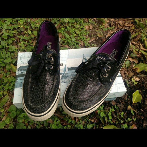 Sperry Top-Sider black sequin shoes!