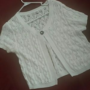 White cardigan