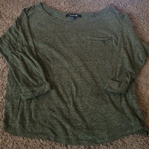 forever 21 three quarter length sleeve tee