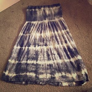 Tie-dye tube top dress