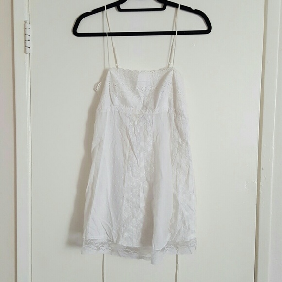 White eyelet boho top