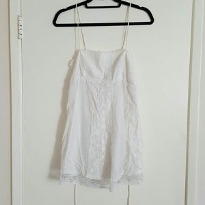 White eyelet boho top