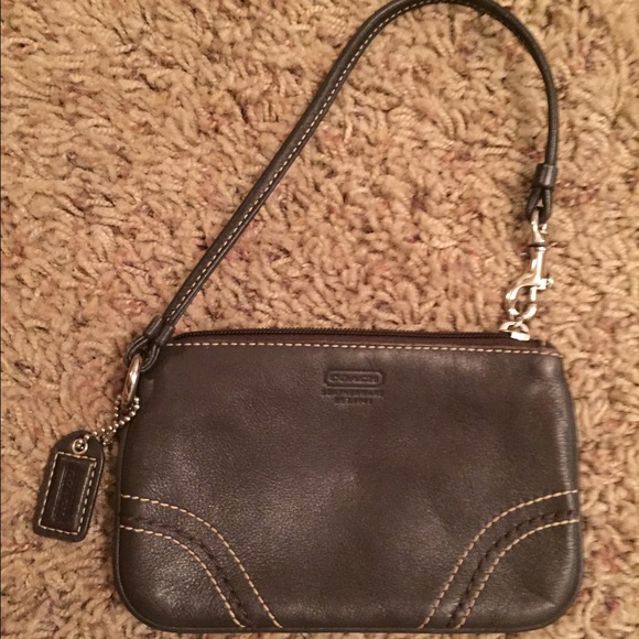 Brown coach wristlet
