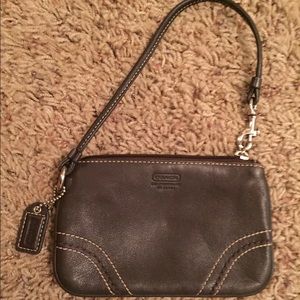 Brown coach wristlet
