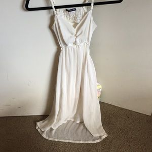 White high/low dress